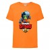 Футболка детская Brawl Stars Bibi Zombie (Бравл Старс Биби Зомби) оранжевая 140 см