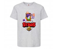 Футболка детская Brawl Stars Caveman Frank (Бравл Старс Фрэнк Пещерный) серая 104 см Футболка детская Brawl Stars Caveman Frank (Бравл Старс Фрэнк Пещерный) серая 104 см