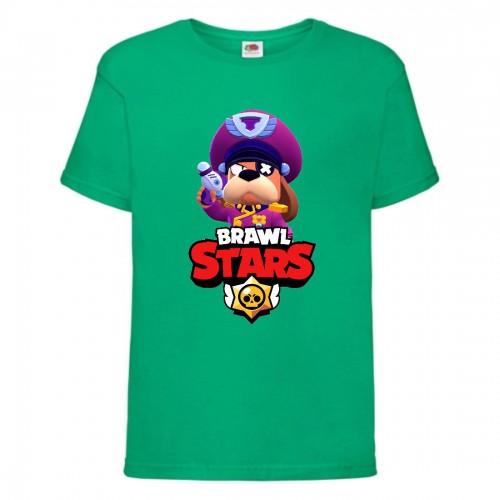 Футболка детская Brawl Stars Colonel Ruffs (Бравл Старс Генерал Гавс) зеленая 128 см Футболка детская Brawl Stars Colonel Ruffs (Бравл Старс Генерал Гавс) зеленая 128 см