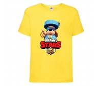 Футболка детская Brawl Stars Colonel Ruffs 70 lvl (Бравл Старс Генерал Гавс 70 ур) желтая 104 см Футболка детская Brawl Stars Colonel Ruffs 70 lvl (Бравл Старс Генерал Гавс 70 ур) желтая 104 см