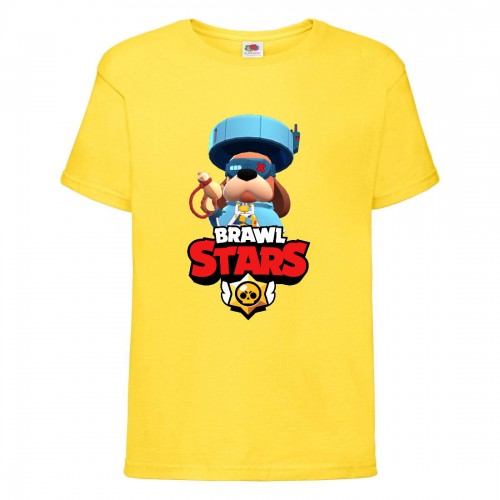 Футболка детская Brawl Stars Colonel Ruffs 70 lvl (Бравл Старс Генерал Гавс 70 ур) желтая 128 см Футболка детская Brawl Stars Colonel Ruffs 70 lvl (Бравл Старс Генерал Гавс 70 ур) желтая 128 см