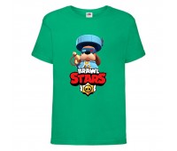 Футболка детская Brawl Stars Colonel Ruffs 70 lvl (Бравл Старс Генерал Гавс 70 ур) зеленая 104 см Футболка детская Brawl Stars Colonel Ruffs 70 lvl (Бравл Старс Генерал Гавс 70 ур) зеленая 104 см