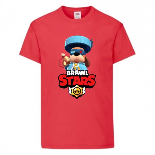 Футболка детская Brawl Stars Colonel Ruffs 70 lvl (Бравл Старс Генерал Гавс 70 ур) красная 128 см Футболка детская Brawl Stars Colonel Ruffs 70 lvl (Бравл Старс Генерал Гавс 70 ур) красная 128 см