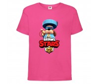 Футболка детская Brawl Stars Colonel Ruffs 70 lvl (Бравл Старс Генерал Гавс 70 ур) малиновая 104 см Футболка детская Brawl Stars Colonel Ruffs 70 lvl (Бравл Старс Генерал Гавс 70 ур) малиновая 104 см