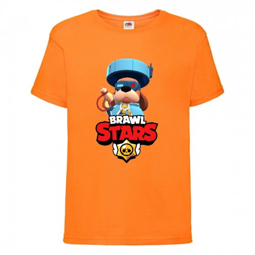 Футболка детская Brawl Stars Colonel Ruffs 70 lvl (Бравл Старс Генерал Гавс 70 ур) оранжевая 152 см Футболка детская Brawl Stars Colonel Ruffs 70 lvl (Бравл Старс Генерал Гавс 70 ур) оранжевая 152 см