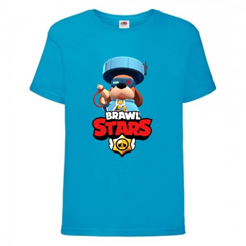 Футболка детская Brawl Stars Colonel Ruffs 70 lvl (Бравл Старс Генерал Гавс 70 ур) синяя 116 см Футболка детская Brawl Stars Colonel Ruffs 70 lvl (Бравл Старс Генерал Гавс 70 ур) синяя 116 см