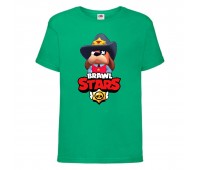 Футболка детская Brawl Stars Colonel Ruffs Sheriff (Бравл Старс Генерал Гавс Шериф) зеленая 104 см Футболка детская Brawl Stars Colonel Ruffs Sheriff (Бравл Старс Генерал Гавс Шериф) зеленая 104 см