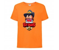 Футболка детская Brawl Stars Colonel Ruffs Sheriff (Бравл Старс Генерал Гавс Шериф) оранжевая 104 см Футболка детская Brawl Stars Colonel Ruffs Sheriff (Бравл Старс Генерал Гавс Шериф) оранжевая 104 см