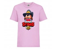 Футболка детская Brawl Stars Colonel Ruffs Sheriff (Бравл Старс Генерал Гавс Шериф) розовая 104 см Футболка детская Brawl Stars Colonel Ruffs Sheriff (Бравл Старс Генерал Гавс Шериф) розовая 104 см