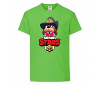Футболка детская Brawl Stars Colonel Ruffs Sheriff (Бравл Старс Генерал Гавс Шериф) светлозеленая 104 см Футболка детская Brawl Stars Colonel Ruffs Sheriff (Бравл Старс Генерал Гавс Шериф) светлозеленая 104 см