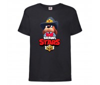 Футболка детская Brawl Stars Colonel Ruffs Sheriff (Бравл Старс Генерал Гавс Шериф) черная 104 см Футболка детская Brawl Stars Colonel Ruffs Sheriff (Бравл Старс Генерал Гавс Шериф) черная 104 см