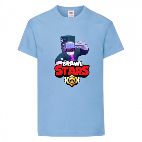 Футболка детская Brawl Stars DJ Frank (Бравл Старс Фрэнк Диджей) голубая 128 см Футболка детская Brawl Stars DJ Frank (Бравл Старс Фрэнк Диджей) голубая 128 см