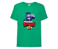 Футболка детская Brawl Stars DJ Frank (Бравл Старс Фрэнк Диджей) зеленая 104 см Футболка детская Brawl Stars DJ Frank (Бравл Старс Фрэнк Диджей) зеленая 104 см