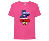 Футболка детская Brawl Stars DJ Frank (Бравл Старс Фрэнк Диджей) малиновая 104 см Футболка детская Brawl Stars DJ Frank (Бравл Старс Фрэнк Диджей) малиновая 104 см