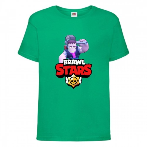 Футболка детская Brawl Stars Frank (Бравл Старс Фрэнк) зеленая 104 см Футболка детская Brawl Stars Frank (Бравл Старс Фрэнк) зеленая 104 см