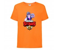 Футболка детская Brawl Stars Frank (Бравл Старс Фрэнк) оранжевая 104 см Футболка детская Brawl Stars Frank (Бравл Старс Фрэнк) оранжевая 104 см
