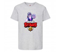 Футболка детская Brawl Stars Frank (Бравл Старс Фрэнк) серая 104 см Футболка детская Brawl Stars Frank (Бравл Старс Фрэнк) серая 104 см