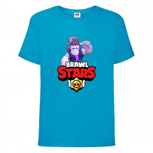 Футболка детская Brawl Stars Frank (Бравл Старс Фрэнк) синяя 116 см Футболка детская Brawl Stars Frank (Бравл Старс Фрэнк) синяя 116 см