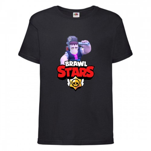 Футболка детская Brawl Stars Frank (Бравл Старс Фрэнк) черная 128 см Футболка детская Brawl Stars Frank (Бравл Старс Фрэнк) черная 128 см