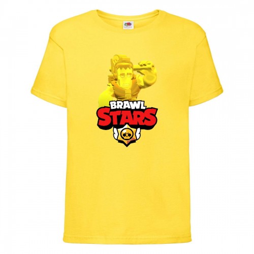 Футболка детская Brawl Stars Frank Gold (Бравл Старс Фрэнк Золотой) желтая 116 см Футболка детская Brawl Stars Frank Gold (Бравл Старс Фрэнк Золотой) желтая 116 см