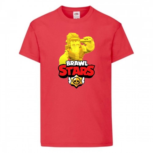 Футболка детская Brawl Stars Frank Gold (Бравл Старс Фрэнк Золотой) красная 116 см Футболка детская Brawl Stars Frank Gold (Бравл Старс Фрэнк Золотой) красная 116 см