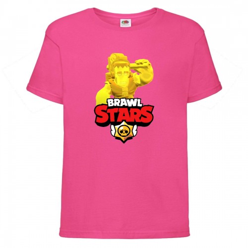 Футболка детская Brawl Stars Frank Gold (Бравл Старс Фрэнк Золотой) малиновая 116 см Футболка детская Brawl Stars Frank Gold (Бравл Старс Фрэнк Золотой) малиновая 116 см