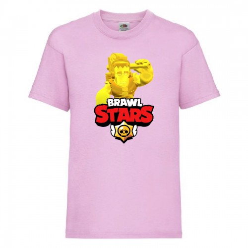 Футболка детская Brawl Stars Frank Gold (Бравл Старс Фрэнк Золотой) розовая 164 см Футболка детская Brawl Stars Frank Gold (Бравл Старс Фрэнк Золотой) розовая 164 см