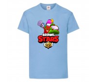 Футболка детская Brawl Stars Holiday Frank (Бравл Старс Фрэнк Праздничный) голубая 104 см Футболка детская Brawl Stars Holiday Frank (Бравл Старс Фрэнк Праздничный) голубая 104 см