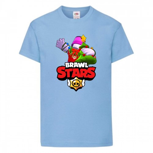 Футболка детская Brawl Stars Holiday Frank (Бравл Старс Фрэнк Праздничный) голубая 152 см Футболка детская Brawl Stars Holiday Frank (Бравл Старс Фрэнк Праздничный) голубая 152 см