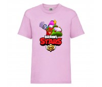 Футболка детская Brawl Stars Holiday Frank (Бравл Старс Фрэнк Праздничный) розовая 104 см Футболка детская Brawl Stars Holiday Frank (Бравл Старс Фрэнк Праздничный) розовая 104 см