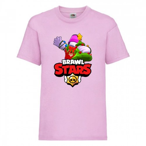 Футболка детская Brawl Stars Holiday Frank (Бравл Старс Фрэнк Праздничный) розовая 152 см Футболка детская Brawl Stars Holiday Frank (Бравл Старс Фрэнк Праздничный) розовая 152 см
