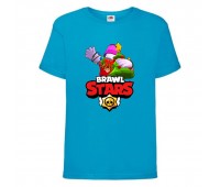 Футболка детская Brawl Stars Holiday Frank (Бравл Старс Фрэнк Праздничный) синяя 104 см Футболка детская Brawl Stars Holiday Frank (Бравл Старс Фрэнк Праздничный) синяя 104 см
