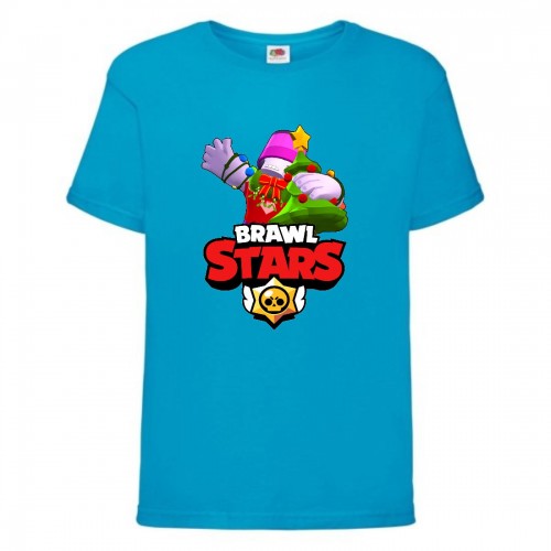 Футболка детская Brawl Stars Holiday Frank (Бравл Старс Фрэнк Праздничный) синяя 152 см Футболка детская Brawl Stars Holiday Frank (Бравл Старс Фрэнк Праздничный) синяя 152 см