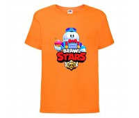 Футболка детская Brawl Stars Lou (Бравл Старс Лу) оранжевая 104 см Футболка детская Brawl Stars Lou (Бравл Старс Лу) оранжевая 104 см