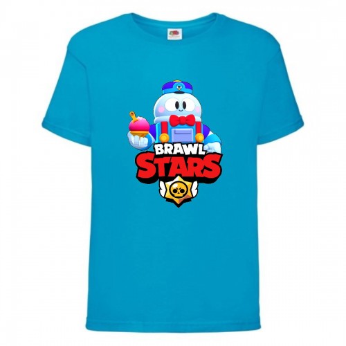 Футболка детская Brawl Stars Lou (Бравл Старс Лу) синяя 116 см Футболка детская Brawl Stars Lou (Бравл Старс Лу) синяя 116 см