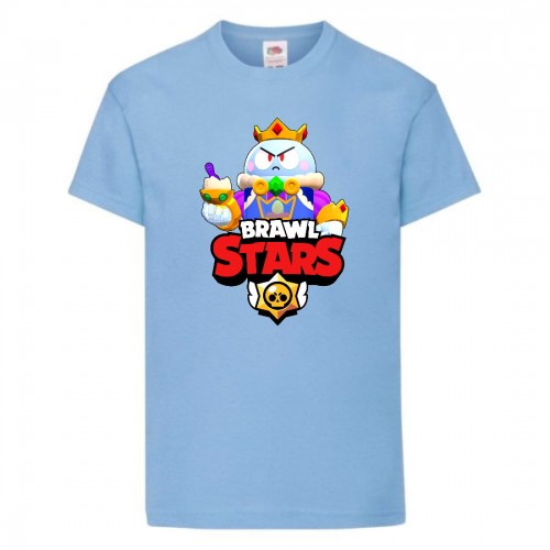 Футболка детская Brawl Stars Lou King (Бравл Старс Лу Король) голубая 164 см Футболка детская Brawl Stars Lou King (Бравл Старс Лу Король) голубая 164 см