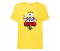 Футболка детская Brawl Stars Lou King (Бравл Старс Лу Король) желтая 104 см Футболка детская Brawl Stars Lou King (Бравл Старс Лу Король) желтая 104 см