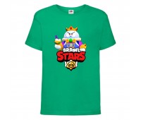 Футболка детская Brawl Stars Lou King (Бравл Старс Лу Король) зеленая 104 см Футболка детская Brawl Stars Lou King (Бравл Старс Лу Король) зеленая 104 см
