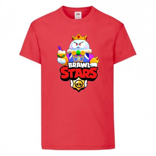 Футболка детская Brawl Stars Lou King (Бравл Старс Лу Король) красная 128 см Футболка детская Brawl Stars Lou King (Бравл Старс Лу Король) красная 128 см