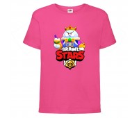 Футболка детская Brawl Stars Lou King (Бравл Старс Лу Король) малиновая 104 см Футболка детская Brawl Stars Lou King (Бравл Старс Лу Король) малиновая 104 см