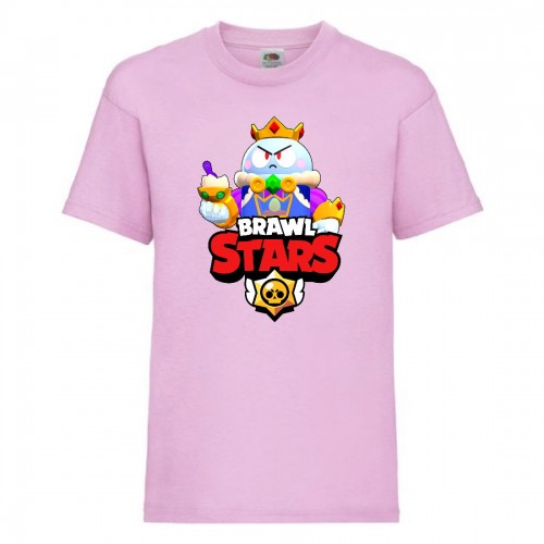 Футболка детская Brawl Stars Lou King (Бравл Старс Лу Король) розовая 116 см Футболка детская Brawl Stars Lou King (Бравл Старс Лу Король) розовая 116 см