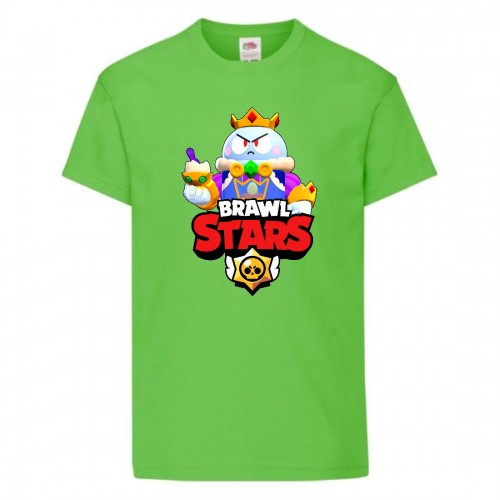 Футболка детская Brawl Stars Lou King (Бравл Старс Лу Король) светлозеленая 128 см Футболка детская Brawl Stars Lou King (Бравл Старс Лу Король) светлозеленая 128 см