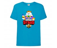 Футболка детская Brawl Stars Lou King (Бравл Старс Лу Король) синяя 104 см Футболка детская Brawl Stars Lou King (Бравл Старс Лу Король) синяя 104 см