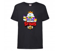 Футболка детская Brawl Stars Lou King (Бравл Старс Лу Король) черная 104 см Футболка детская Brawl Stars Lou King (Бравл Старс Лу Король) черная 104 см