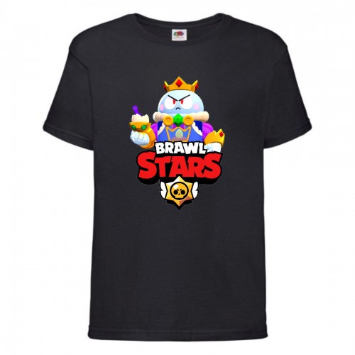 Футболка детская Brawl Stars Lou King (Бравл Старс Лу Король) черная 140 см Футболка детская Brawl Stars Lou King (Бравл Старс Лу Король) черная 140 см