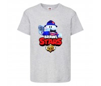 Футболка детская Brawl Stars Lou Singer (Бравл Старс Лу Певец) серая 104 см Футболка детская Brawl Stars Lou Singer (Бравл Старс Лу Певец) серая 104 см