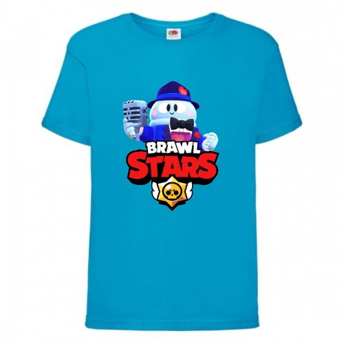 Футболка детская Brawl Stars Lou Singer (Бравл Старс Лу Певец) синяя 128 см Футболка детская Brawl Stars Lou Singer (Бравл Старс Лу Певец) синяя 128 см