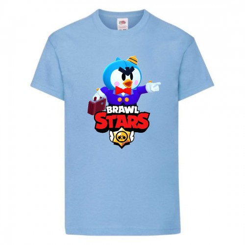 Футболка детская Brawl Stars Mr. P (Бравл Старс Мистер П) голубая 128 см Футболка детская Brawl Stars Mr. P (Бравл Старс Мистер П) голубая 128 см
