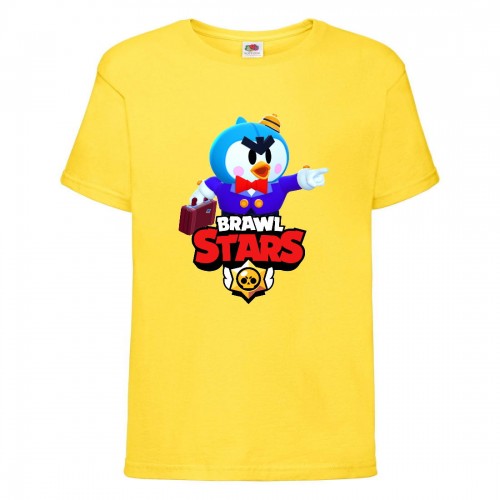 Футболка детская Brawl Stars Mr. P (Бравл Старс Мистер П) желтая 104 см Футболка детская Brawl Stars Mr. P (Бравл Старс Мистер П) желтая 104 см