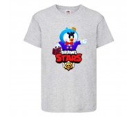 Футболка детская Brawl Stars Mr. P (Бравл Старс Мистер П) серая 104 см Футболка детская Brawl Stars Mr. P (Бравл Старс Мистер П) серая 104 см